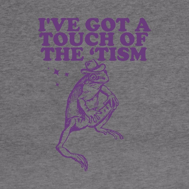 I've got a touch of the ‘tism Vintage T-Shirt, Retro Funny Frog Shirt, Frog Meme by Y2KSZN